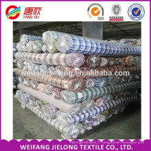 100% coton fil teint tissu de shirting / prêt en vrac carreaux tissu écossais pour la chemise 100% coton fil teint vérifier tissu